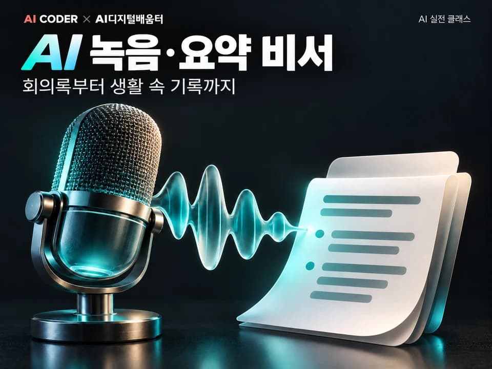 한 번 들은 설명 놓치지 않는 AI 녹음 요약 비서 · AI CODER × AI디지털배움터