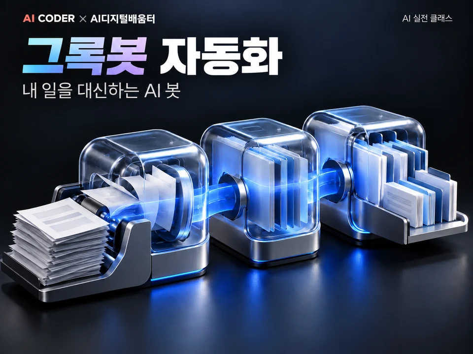 내 일을 대신하는 AI 봇, 그록봇 자동화 · AI CODER × AI디지털배움터